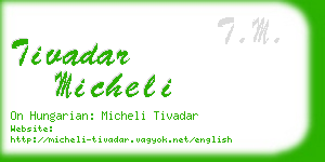 tivadar micheli business card